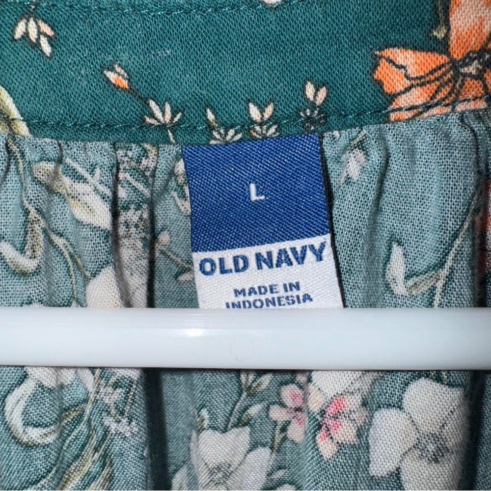 Old Navy Green Floral Midi Dress - Picture 3 of 4